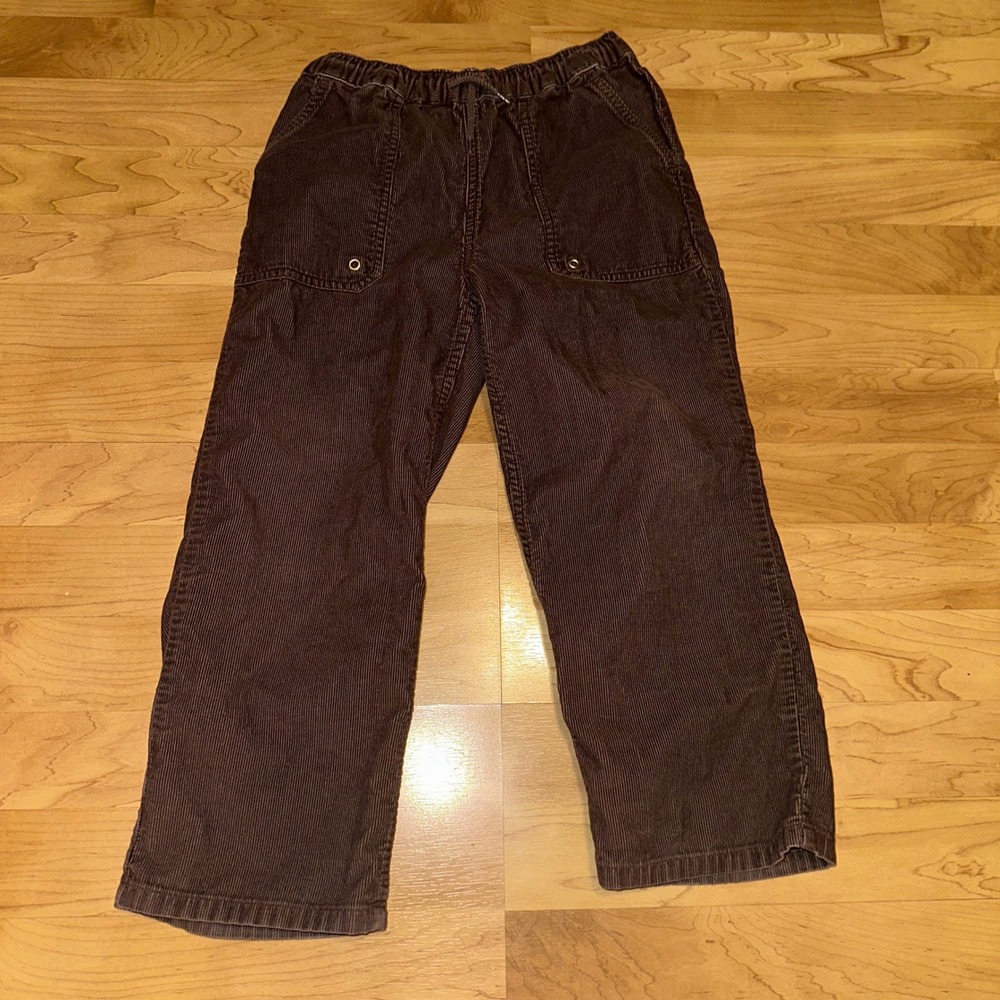 Hanna Andersson Corduroy Pants Kids Size 120 Brown‎ Elastic Waist Drawstring